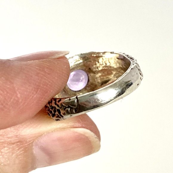 Don Dietz Handmade Amethyst 6mm Gemstone Cast Sterling Silver Ring Size 5.75 - Picture 8 of 16